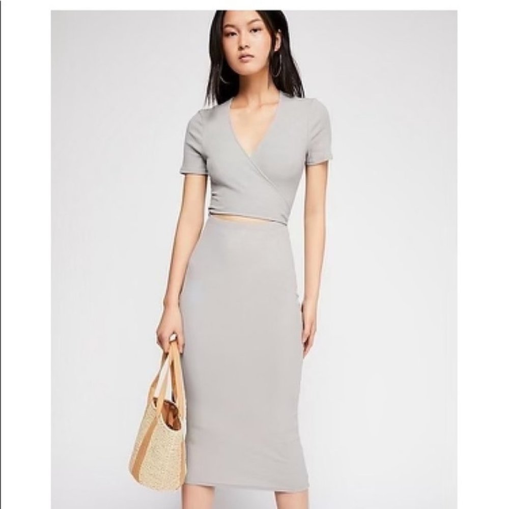 NWT Free People VroomVroom ORANGE MIDI DRESS:M8/10 - Picture 3 of 4